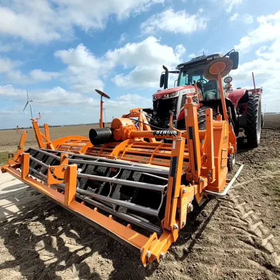 Preparing the soil in the field at Zeewolde